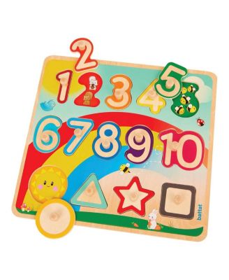 Wooden ABC and Numbers Peg Puzzle Set