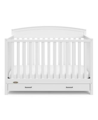 Benton 5-in-1 Convertible Crib with Drawer (White)
