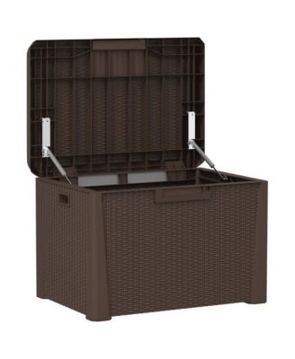 Garden Storage Box Brown Polypropylene (PP) Large