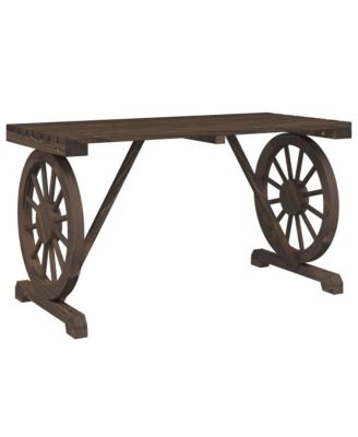 Garden Table Burnt wood Solid fir wood Medium Durable