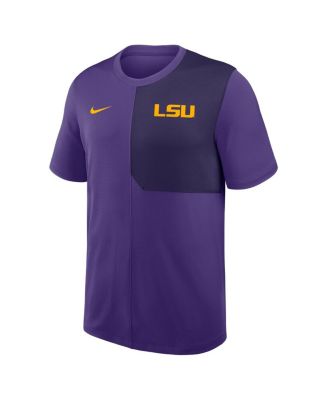 Men's Purple LSU Tigers 2025 Sideline UV Performance Coach T-Shirt