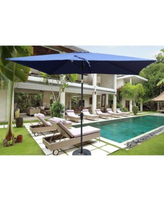 6 x 9ft  Patio Umbrella Outdoor  Waterproof Umbrella with Crank and Push Button Tilt without flap