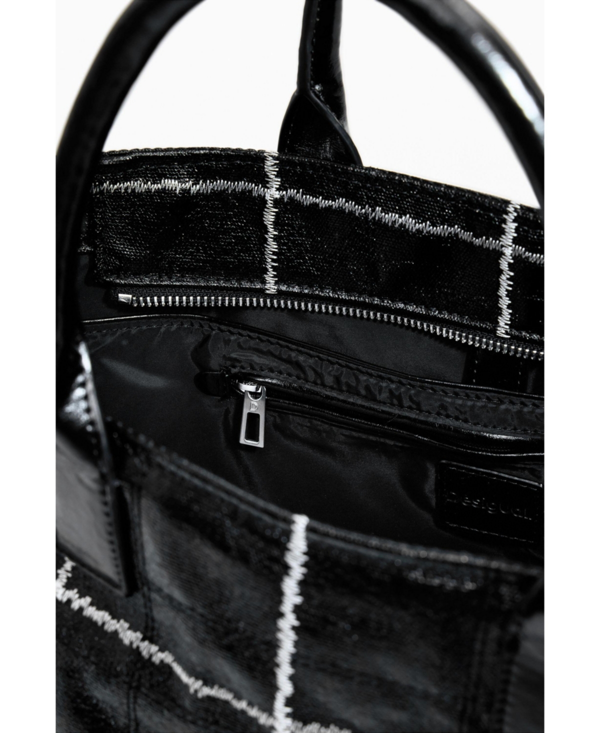 Desigual Women's Medium shiny shopper bag