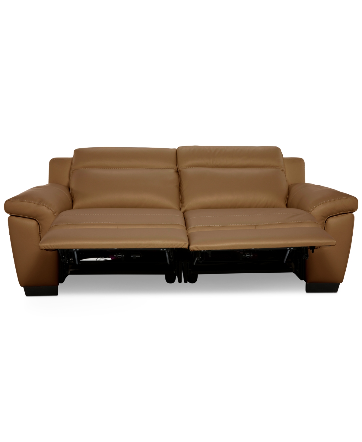 Macy's Julius Ii 2-pc. Leather Sofa With 2 Power Recliners, Exclusively At  In Brown