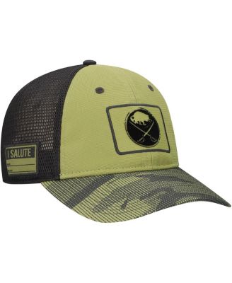 Fanatics - Men's Olive Buffalo Sabres Military Appreciation Trucker Adjustable Hat