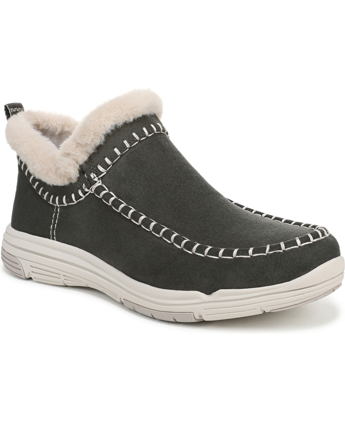 Ryka Rykä Arrow Faux Fur Trim Slip-on Bootie In Black
