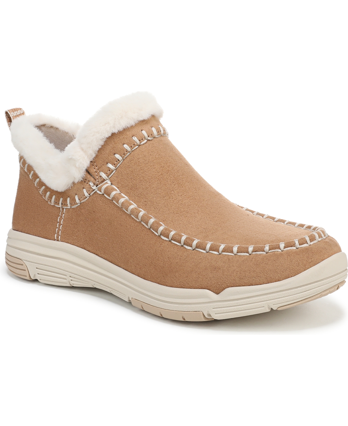 Ryka Rykä Arrow Faux Fur Trim Slip-on Bootie In Brown