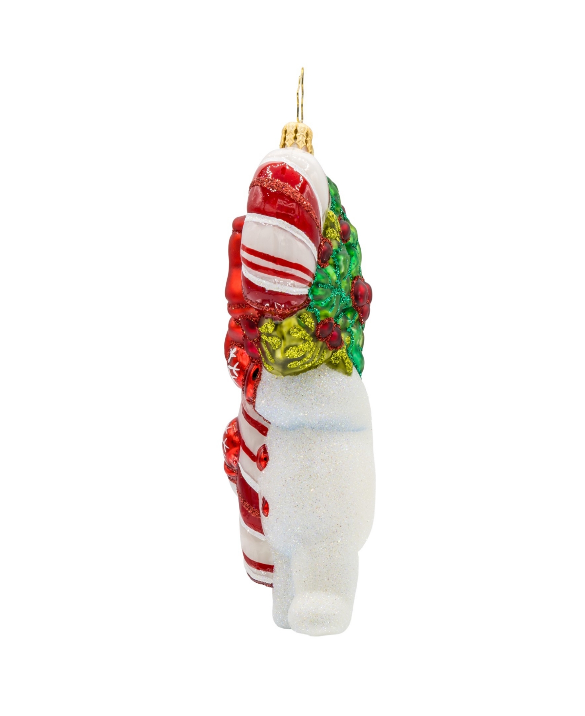 Christopher Radko Snowy Retro Cheer Ornament In Red