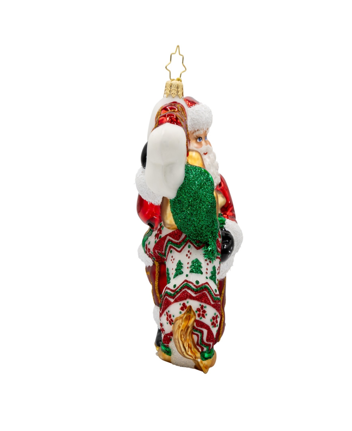 Christopher Radko Santas Pawsome Playtime Ornament In Red