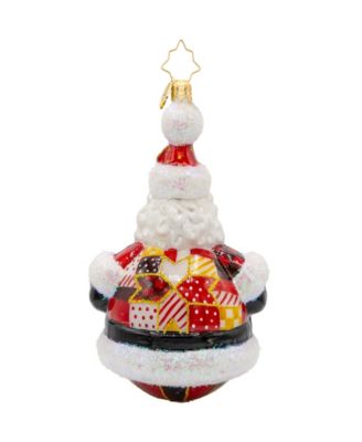 Quilted Jolly Claus Ornament