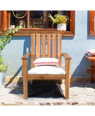 2PCS Patio Acacia Wood Adirondack Chair Lounge Armchair sturdy Outdoor Garden