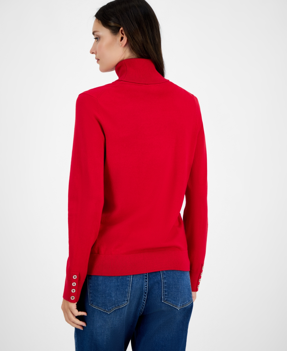 Tommy Hilfiger Women's Cotton Turtleneck Sweater In Multi
