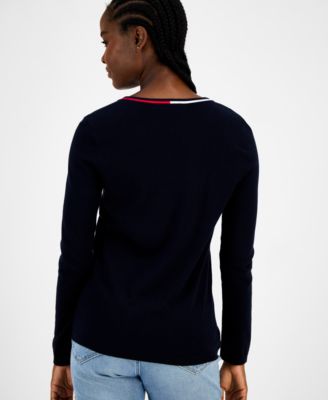 Women's Cotton V-Neck Sweater