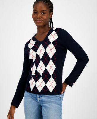 Women's Cotton Arglye Ivy Sweater
