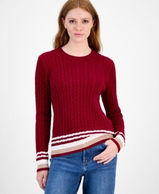 Tommy Hilfiger - Women's Cotton Cable Knit Sweater