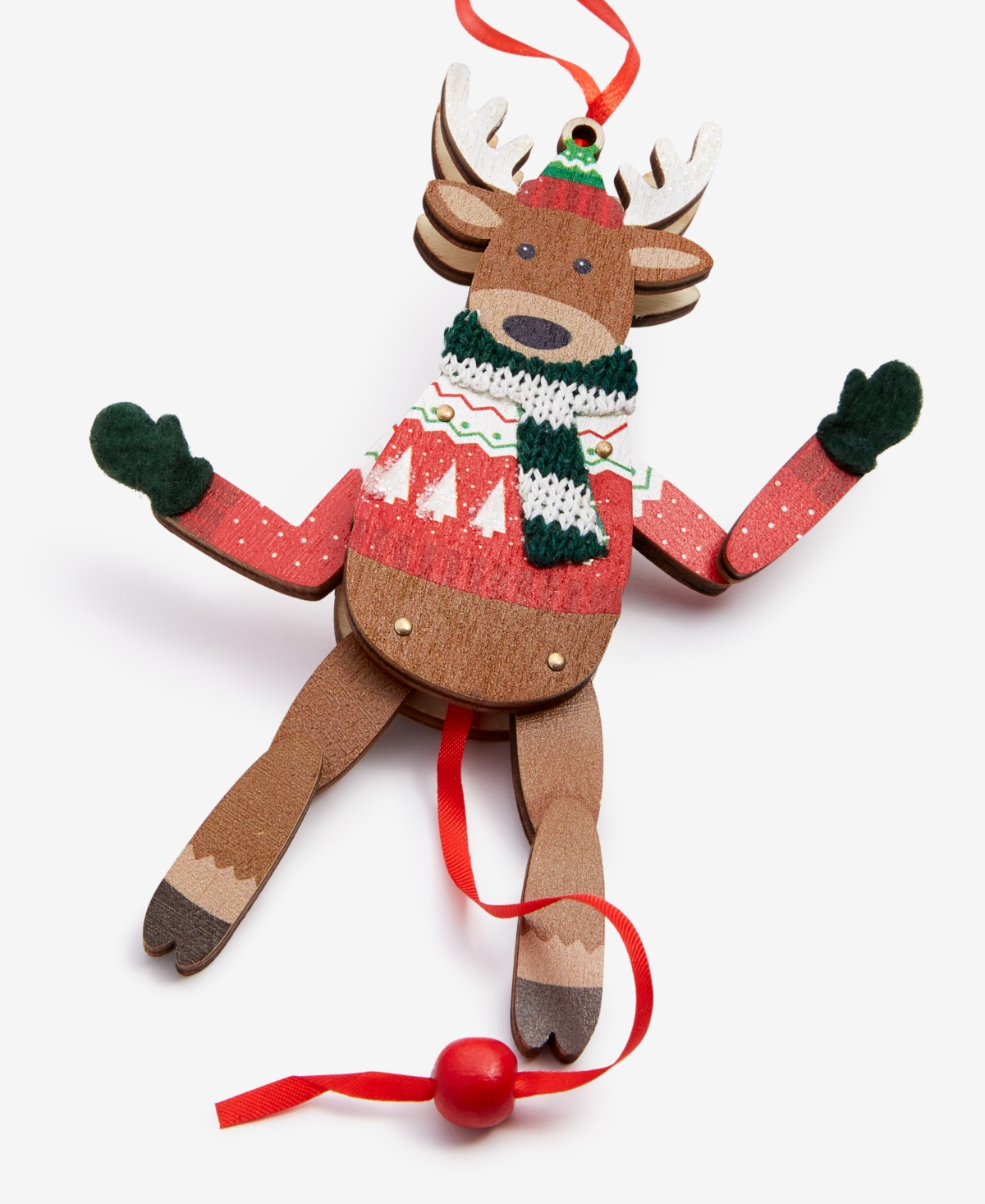 Holiday Lane Heritage Wood Deer Ornament, Macy's Exclusive In Multi