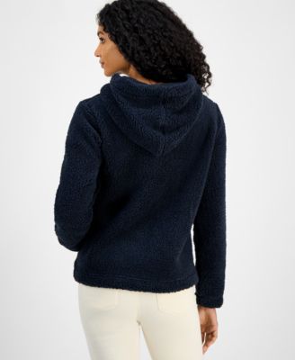 Women's Zip-Front Long-Sleeve Sherpa Jacket