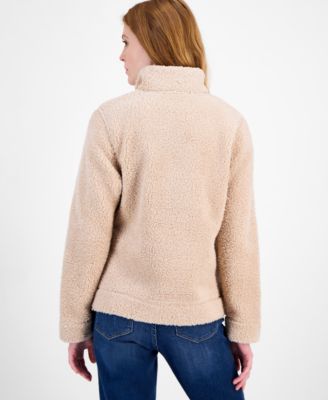Women's Quarter-Zip Faux-Sherpa Jacket