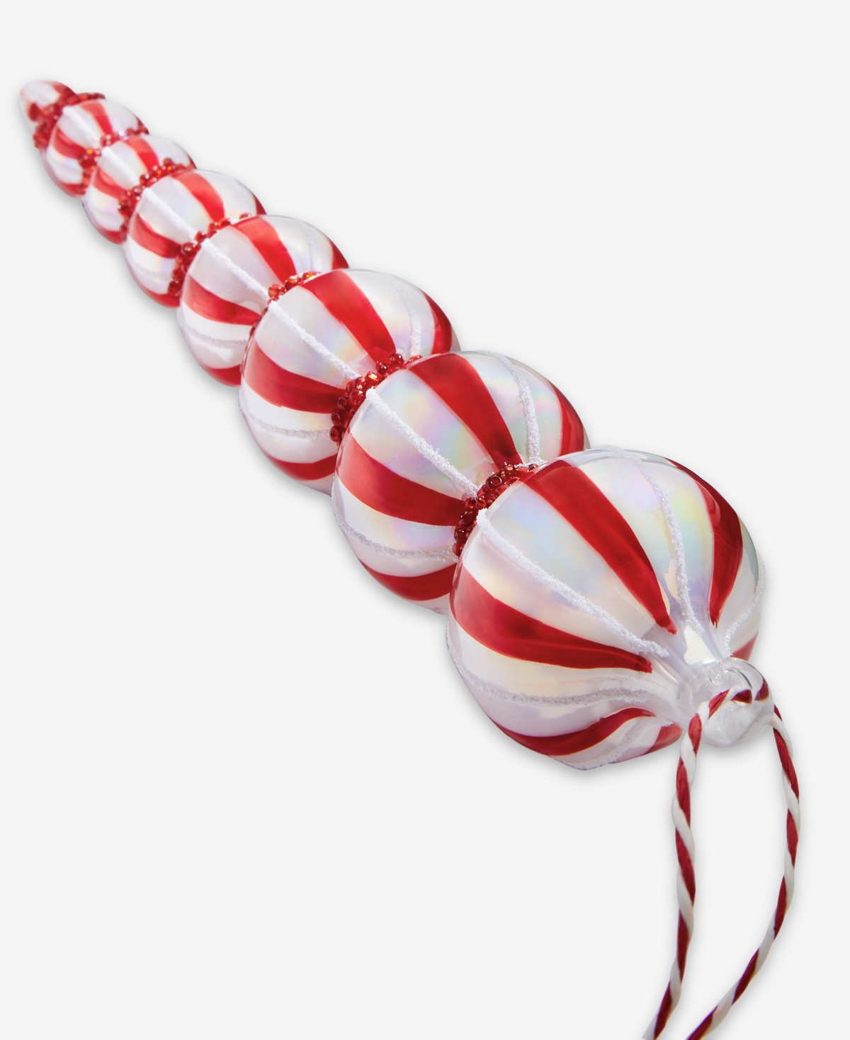 Holiday Lane Heritage Red Stripe Finial Ornament, Macy's Exclusive In Red