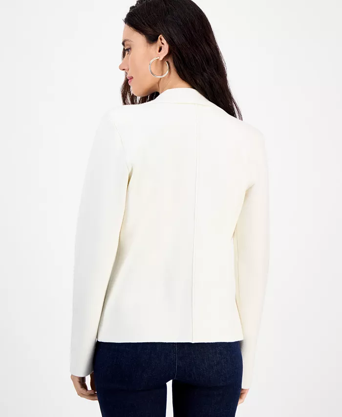 Petite Double-Breasted Patch Pocket Sweater - thumbnail 4
