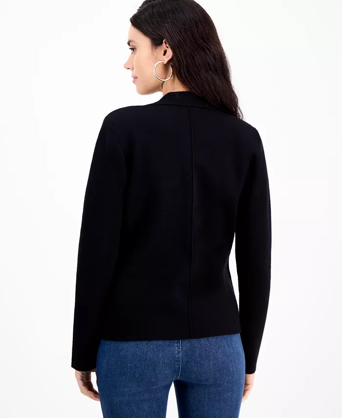 Petite Double-Breasted Patch Pocket Sweater - thumbnail 6