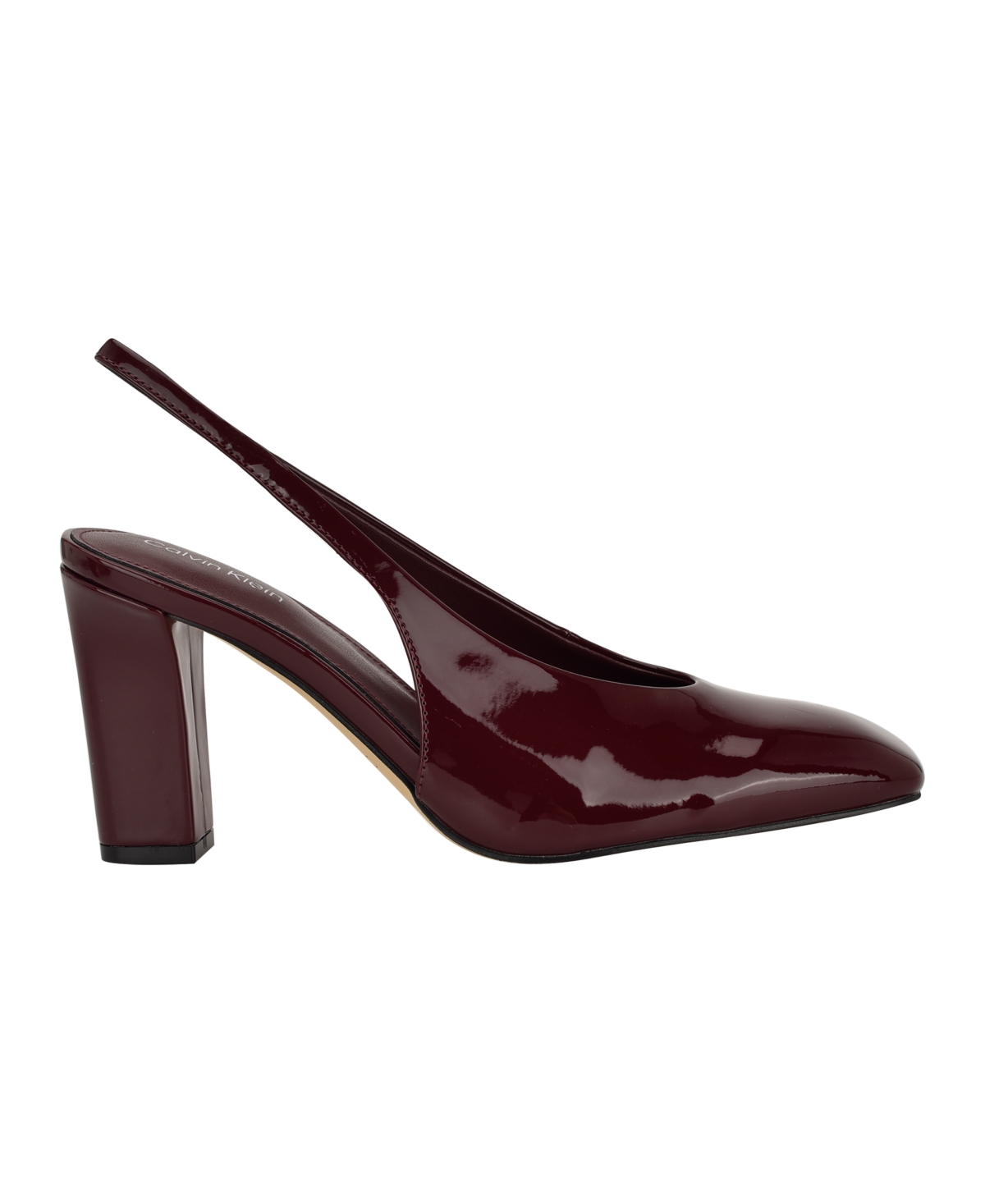 Calvin Klein Women's Raline Square Toe Slingback Pumps In Burgundy