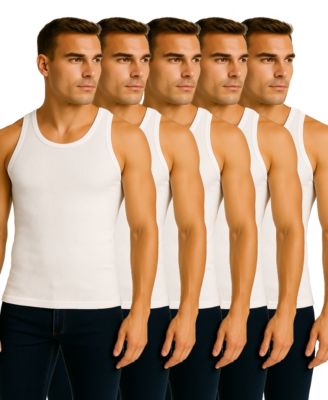 Men's 5-Pack Heavyweight Ribbed Tank Top