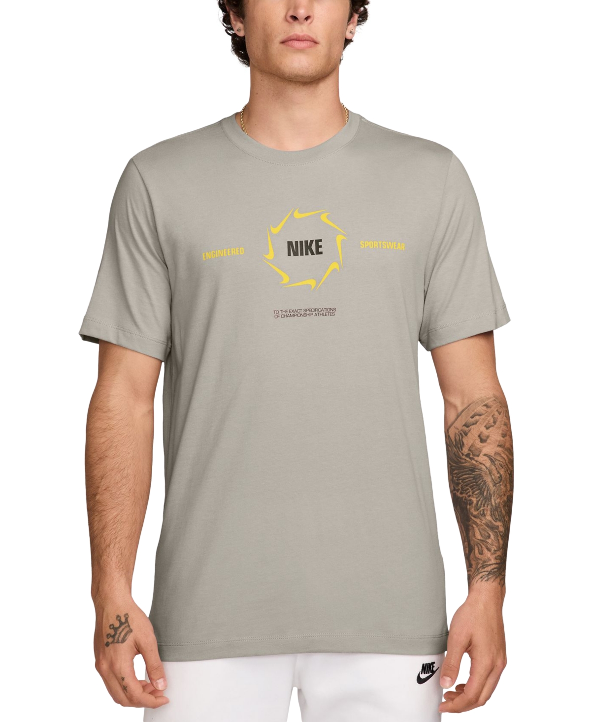 Men's Sportswear Relaxed-Fit Logo Graphic T-Shirt - White