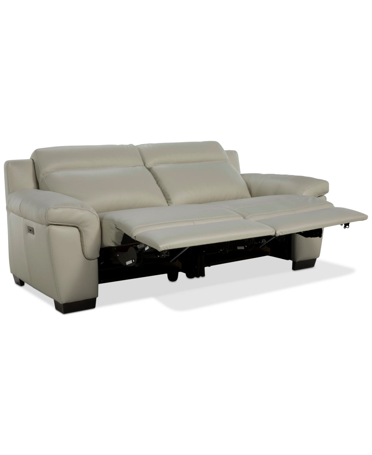 Macy's Julius Ii 2-pc. Leather Sofa With 2 Power Recliners, Exclusively At  In White