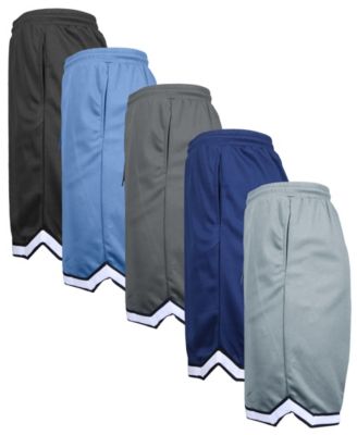 Men's 5-Pack Lightweight Breathable Moisture Wicking Mesh Shorts