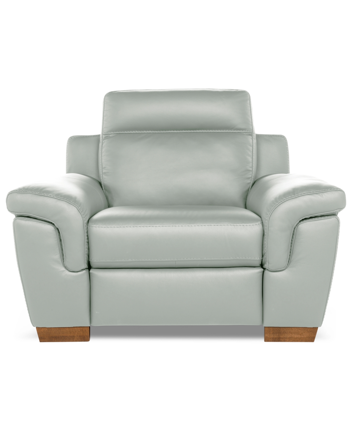 Macy's Julius Ii Leather Power Recliner, Exclusively At  In Gray