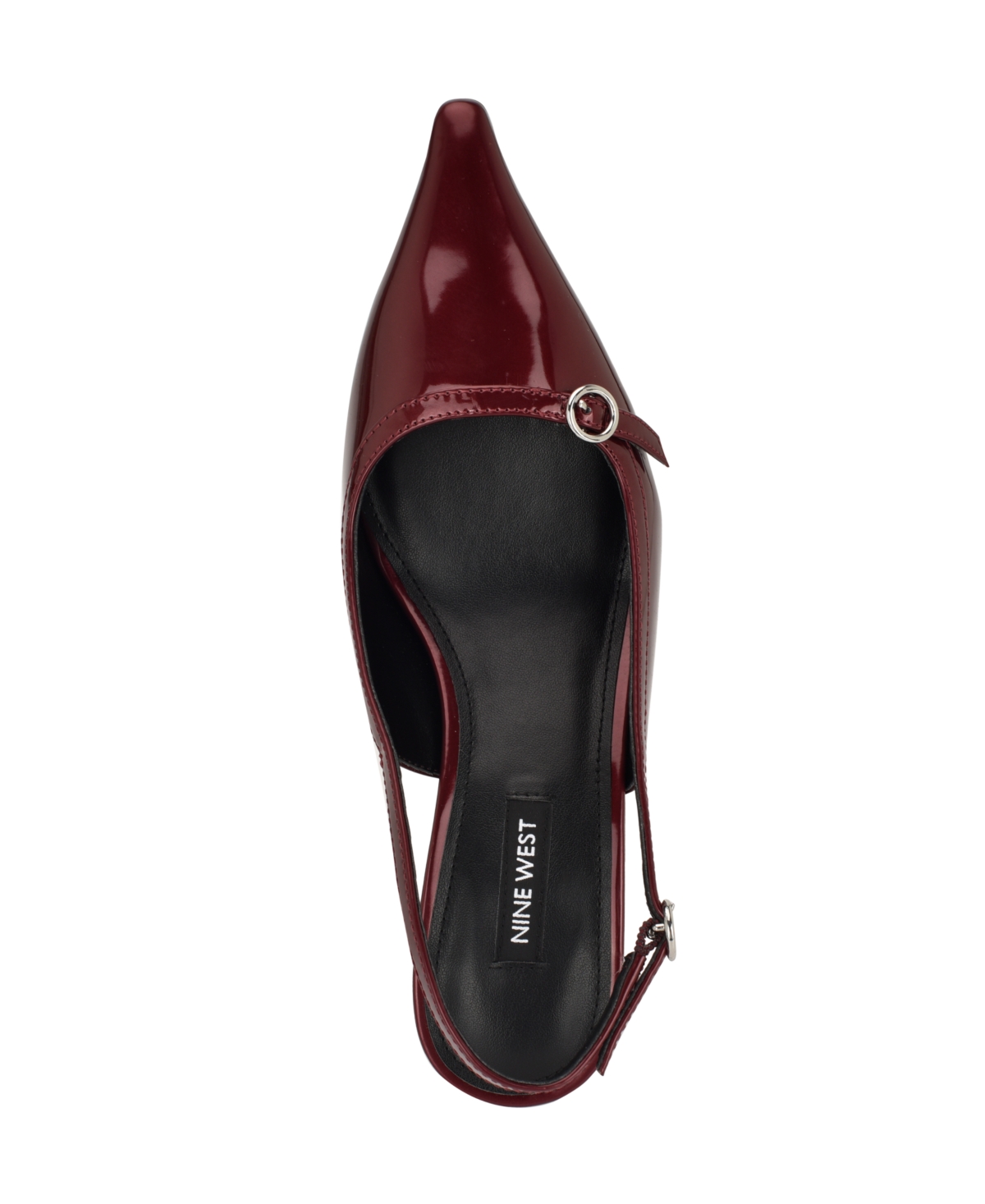 Nine West Ashlea Slingback Pointed Toe Pump In Burgundy