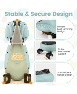 Wiggle Car with Hauling Rope Ride on Toy with Under-Seat Storage & Swing Car