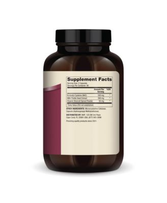 NAC with Milk Thistle, 90 Serving, 500 mg N-Acetyl-Cysteine Per Serving, Supports Normal Detoxification Processes