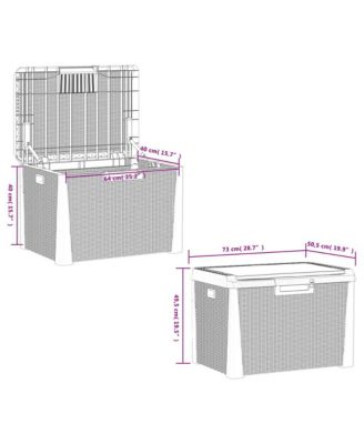 Garden Storage Box Anthracite Polypropylene Medium
