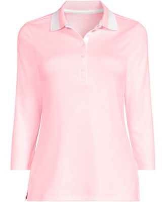 Women's 3/4 Sleeve Supima Cotton Polo Shirt