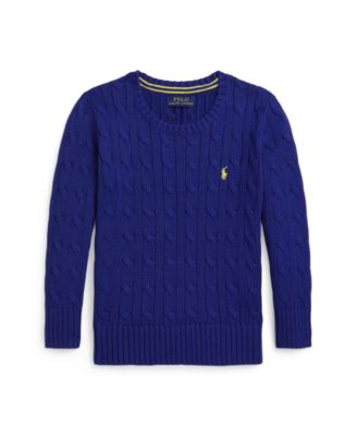 Toddler and Little Boys Cable Knit Cotton Sweater