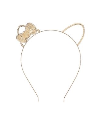 Ears & Bow Cosplay Glitzy Metal Headband