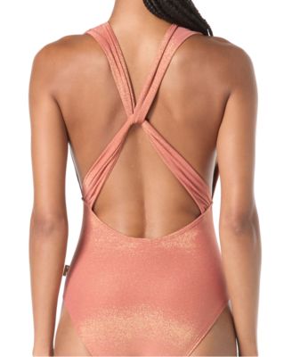 Women's Sparkle Plunge One-Piece Swimsuit
