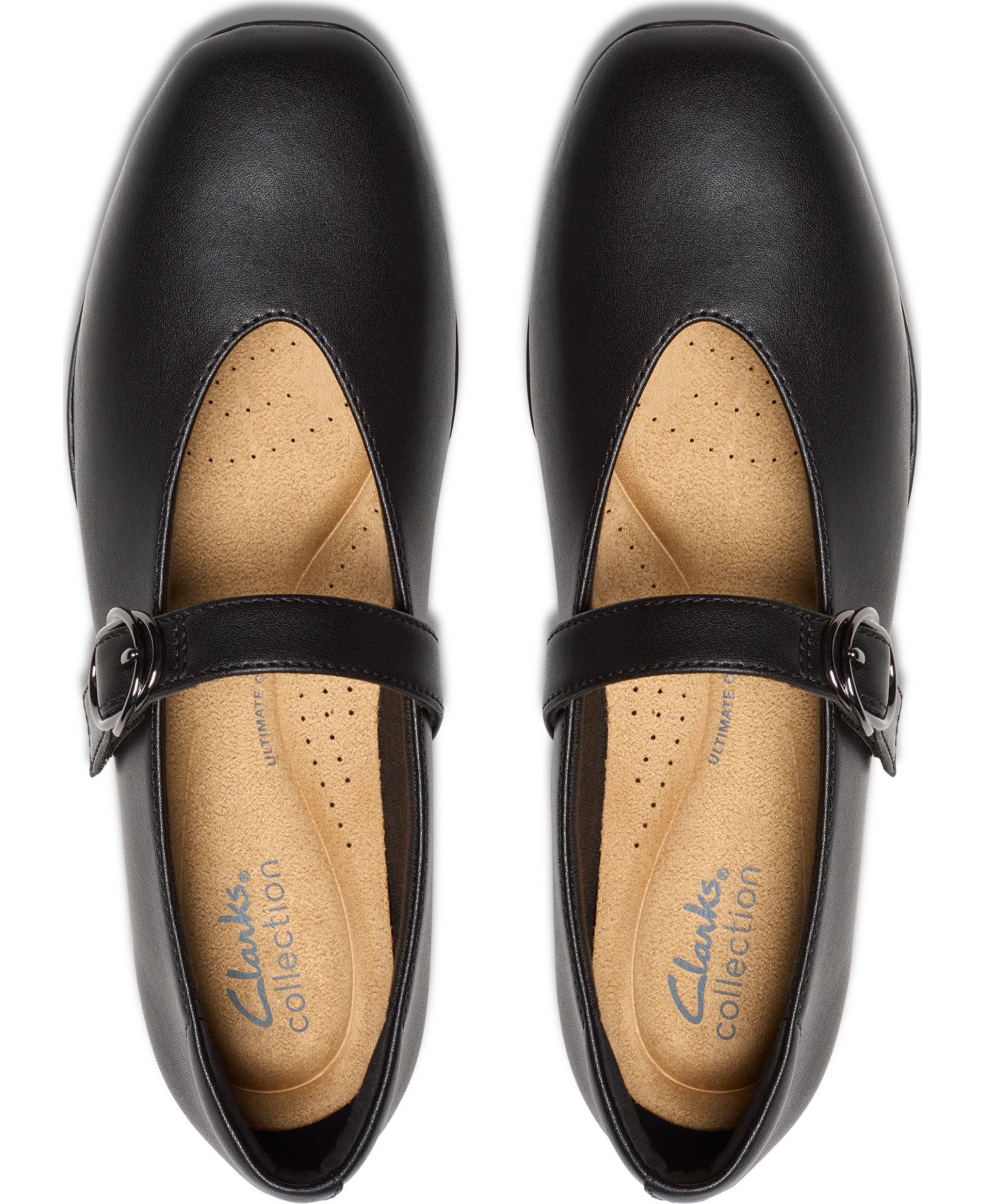Женские туфли Мэри Джейн Clarks Jazmynn Iris с квадратным носом, цвет: Чёрный кожаный — фото 4