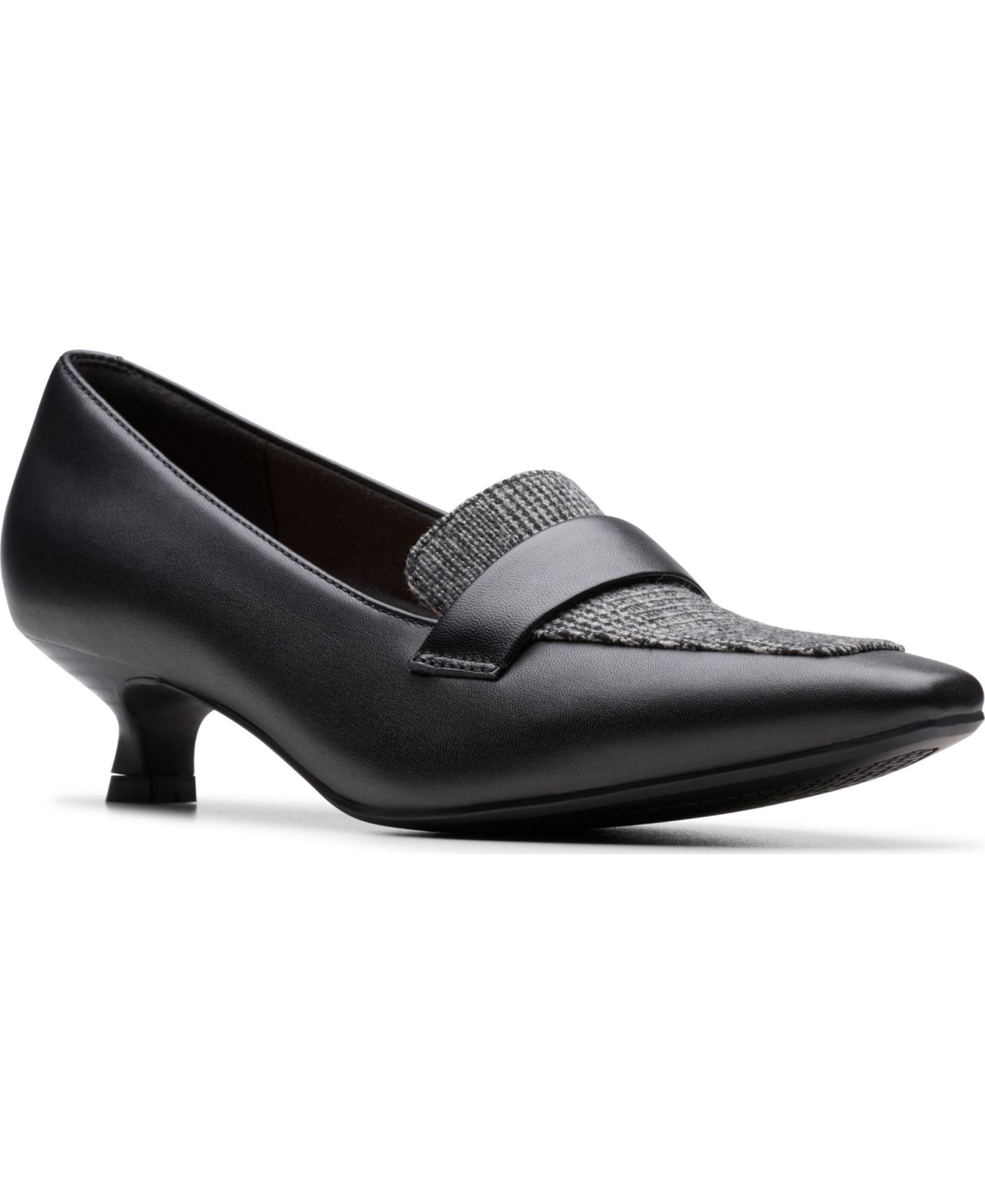 Женские туфли-слипоны Clarks Scarlyt Mabel, цвет: Чёрный кожаный, вариант 1 — фото 1