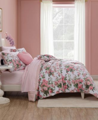 Vintage Floral Plush 5-Pc. Comforter Set, Full/Queen