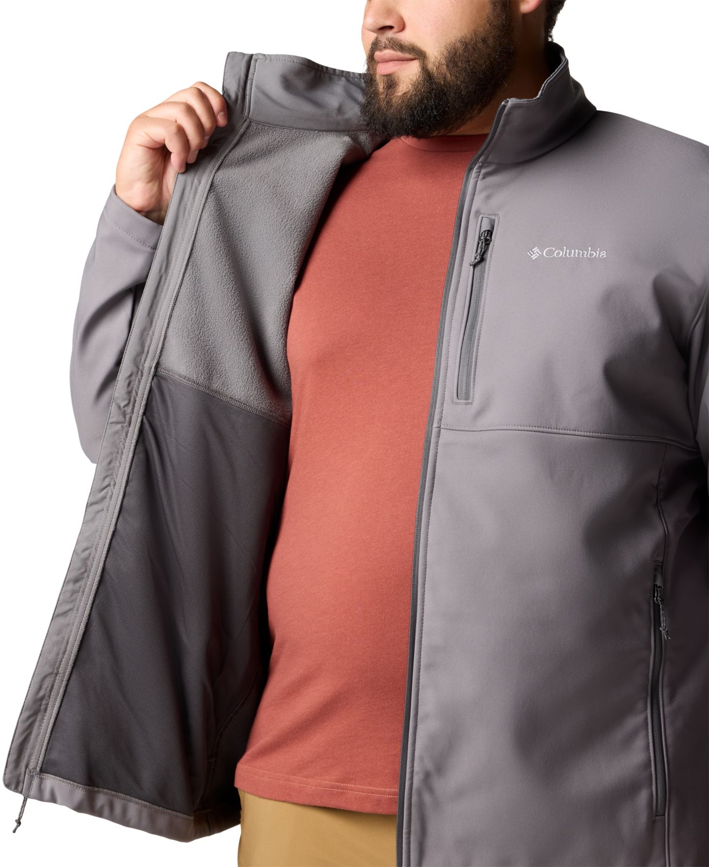 Мужская куртка Columbia Big & Tall Ascender Softshell, цвет: Чёрный — фото 9