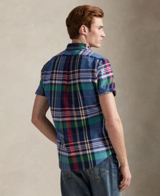 Men's Classic-Fit Yarn-Dyed Plaid Cotton Oxford Button-Down Shirt