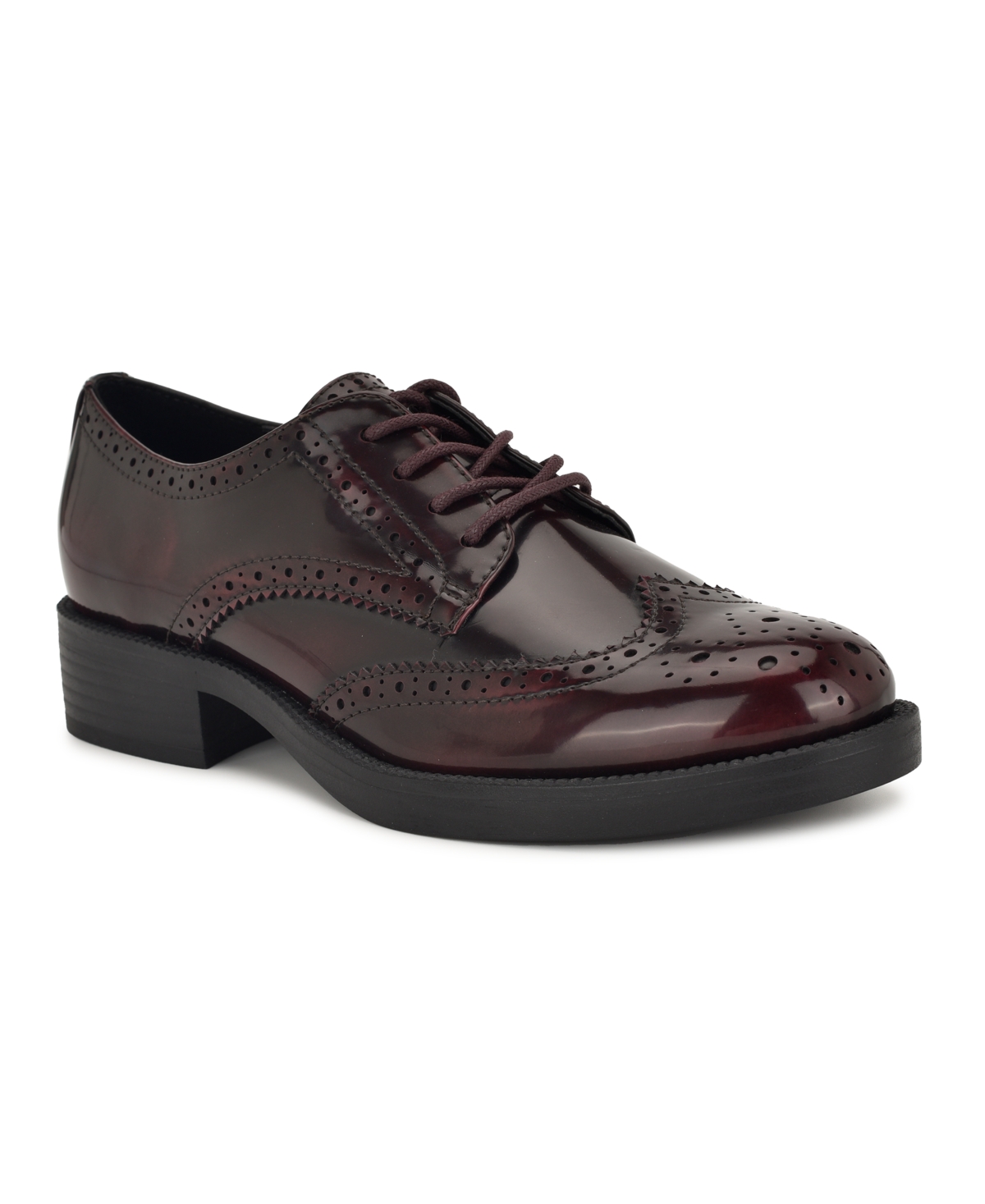 Nine West Studey Brogue Derby In Brown