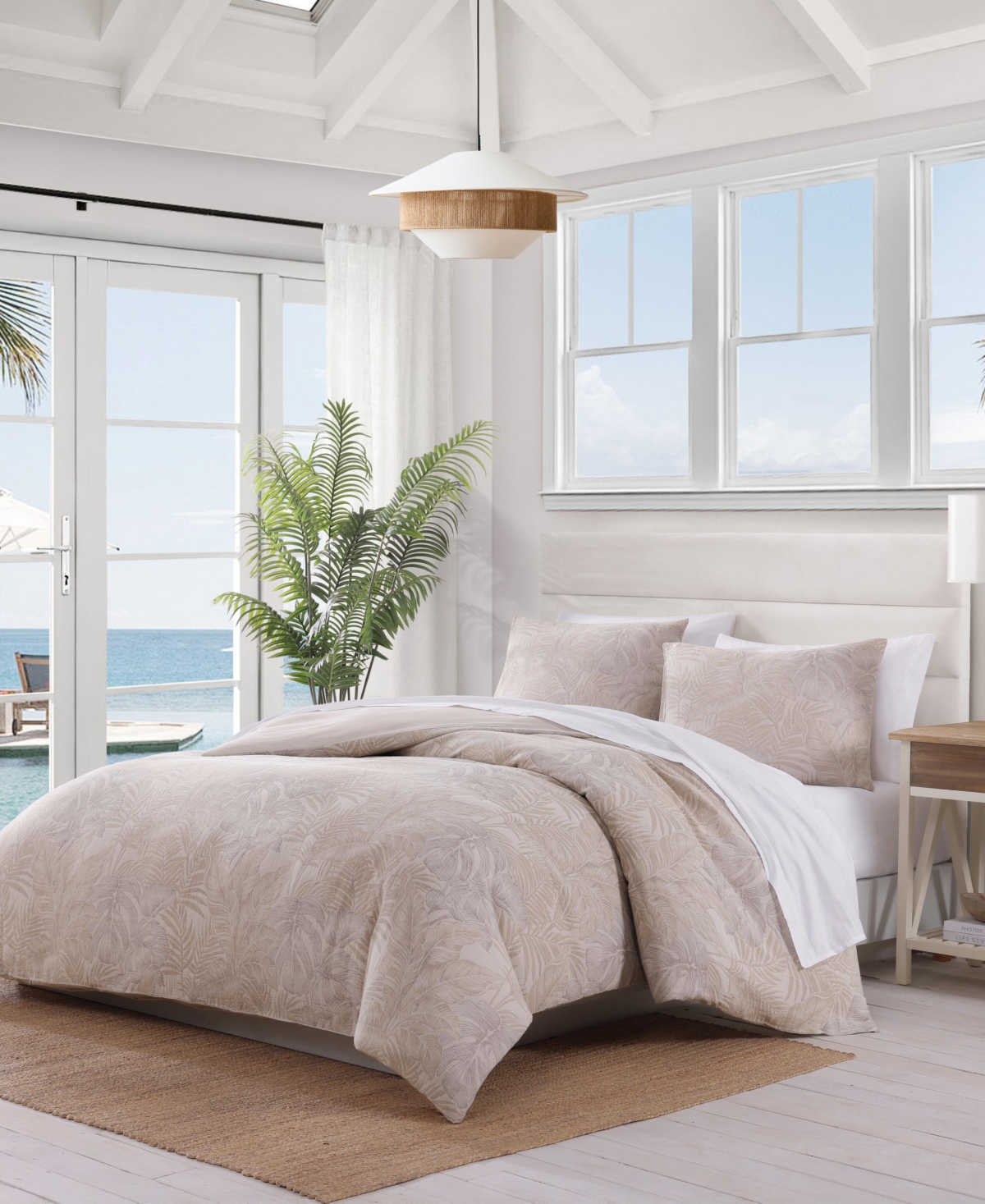 Tommy Bahama Jungle Palms Cotton 3-Pc. Duvet Cover Set