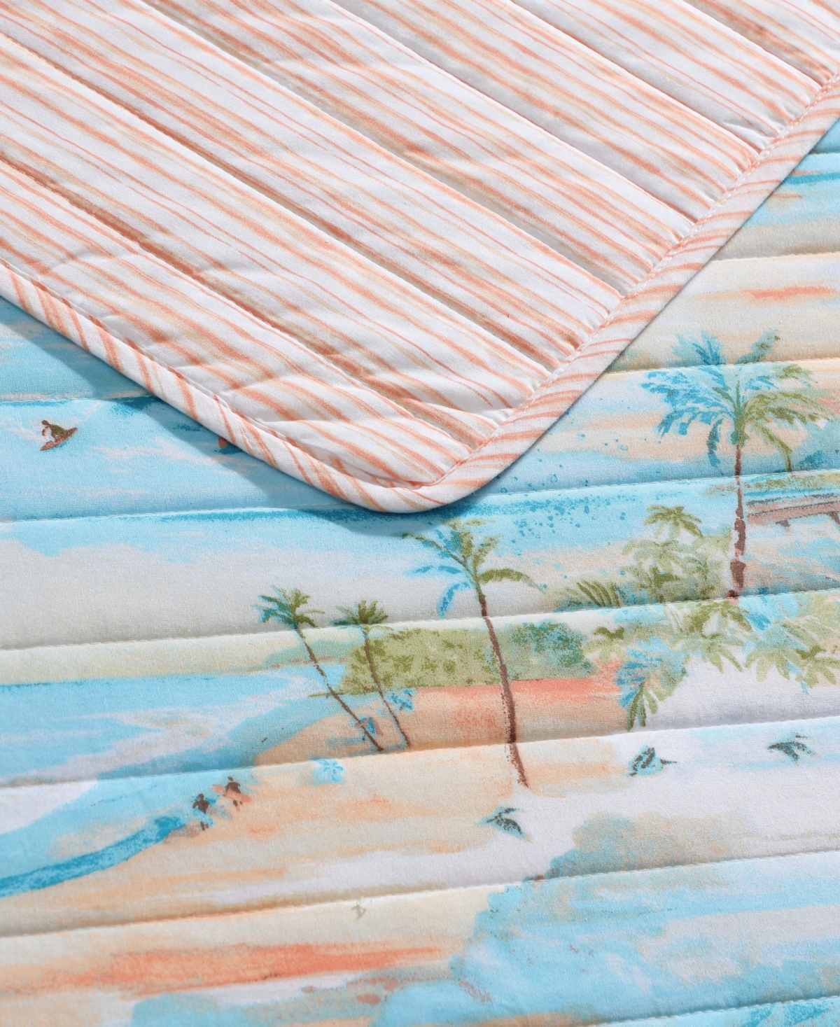 Closeout! Tommy Bahama Bon Voyage Cotton Reversible 3-Pc. Quilt Set