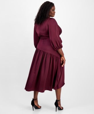 Plus Size Tiered Midi Dress
