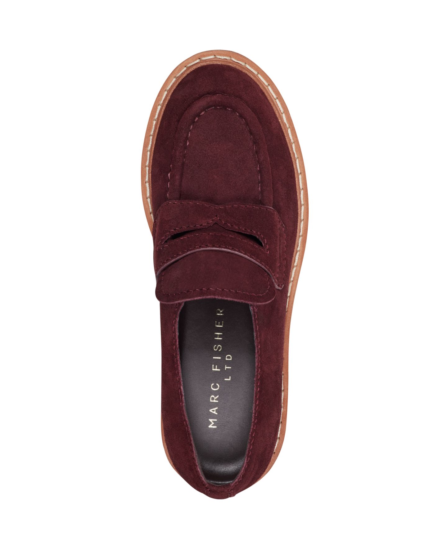 Женские туфли Marc Fisher LTD Norton Lug Sole Casual Slip-on, цвет: Тёмный красный замшевый — фото 4