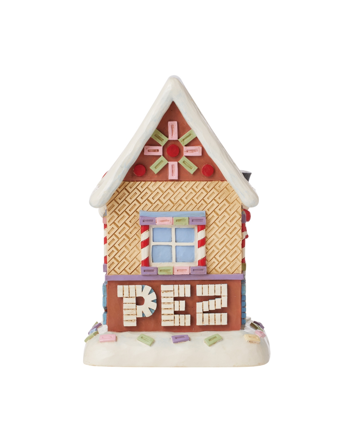 Jim Shore Pez House With Santa And Snowman Figurine In Multi